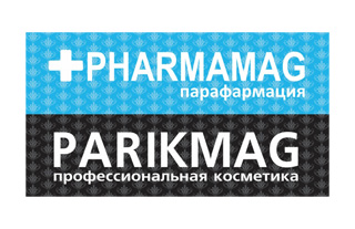 Сеть профессиональной косметики и парафармации Parikmag & Pharmamag логотип парикмаг фармаг